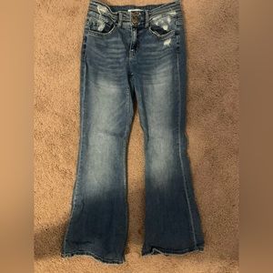 Buckle Flare Jeans